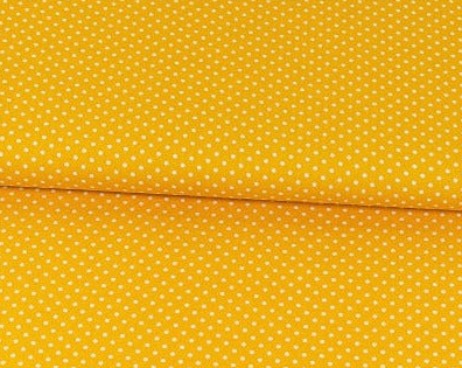 Baumwollstoff mit Punkten „gelb“